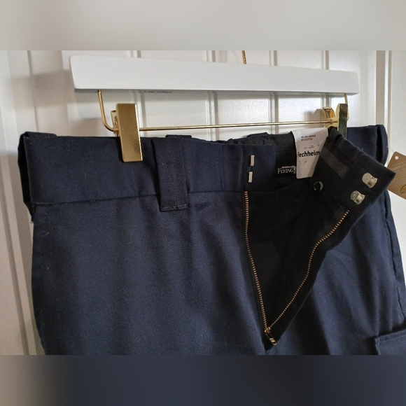 Blue Cargo Pants with Straight Leg and Belt Loops - Picture 6 of 8